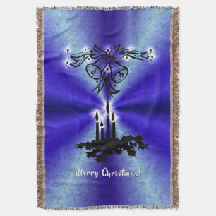 Manta Navidades Artdeco sobre el arcoiris verde azul