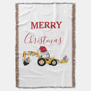 Manta Navidades Backhoe Construction Truck