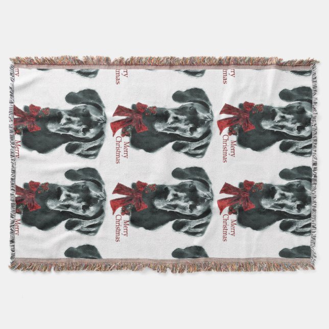 Manta Navidades Black Great Dane (Anverso)