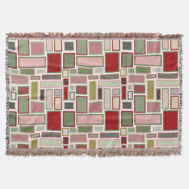 Manta Navidades Boho Rectangles (Anverso)