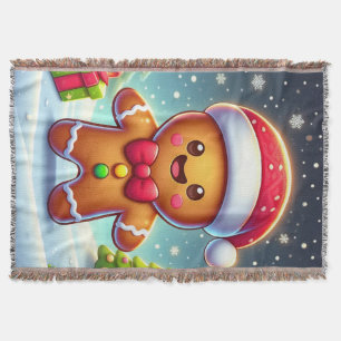 Manta Navidades caprichosos/hombre de pan de jengibre de