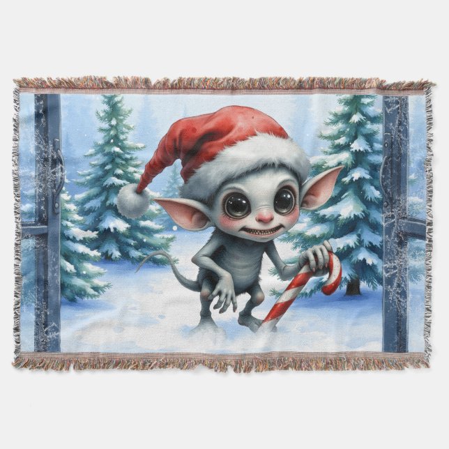 Manta Navidades caprichosos se codean con Candy Cane. (Anverso)