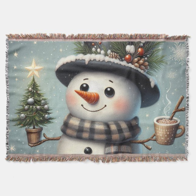 Manta Navidades caprichosos y llenos de nieve en inviern (Anverso)