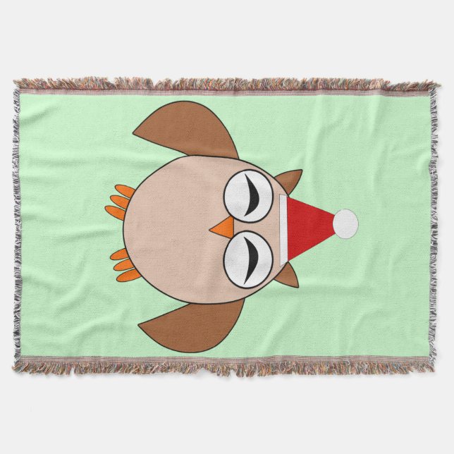 Manta Navidades cortos Owl Throw Blanket (Anverso)