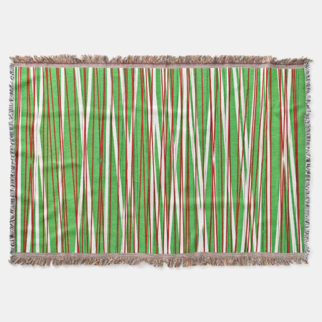 Manta Navidades Crisscross, rojo y verde (Anverso)