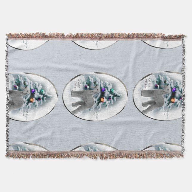 Manta Navidades de Bedlington Terrier (Anverso)