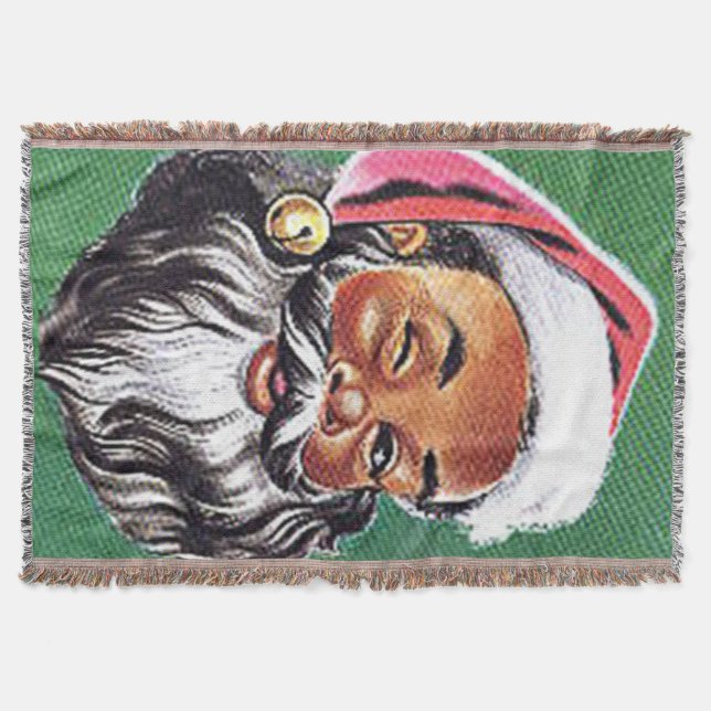 Manta Navidades de Black Santa Claus de Estados Unidos (Anverso)