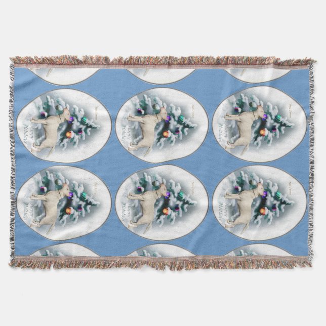 Manta Navidades de Bull Terrier (Anverso)