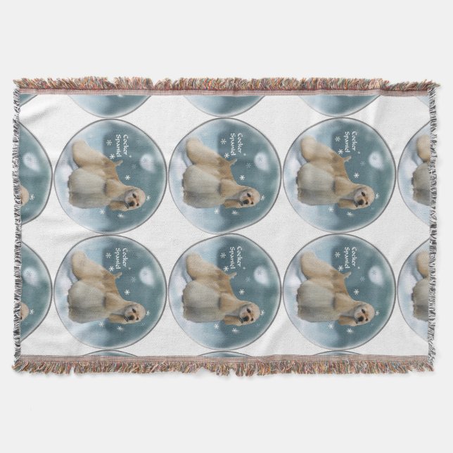 Manta Navidades de Cocker Spaniel Regalos (Anverso)