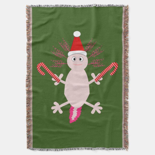 Manta Navidades de Cute Axolotl (Frente vertical)