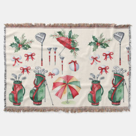 Manta Navidades de equipos de golf Decoración para golfi