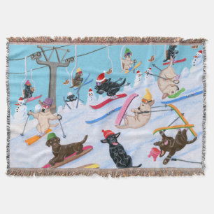 Manta Navidades de esquiar divertidos de invierno labrad