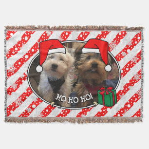 Manta Navidades de fotografía personalizado Santa Hat Ma