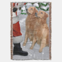 Manta Navidades de Golden Retriever