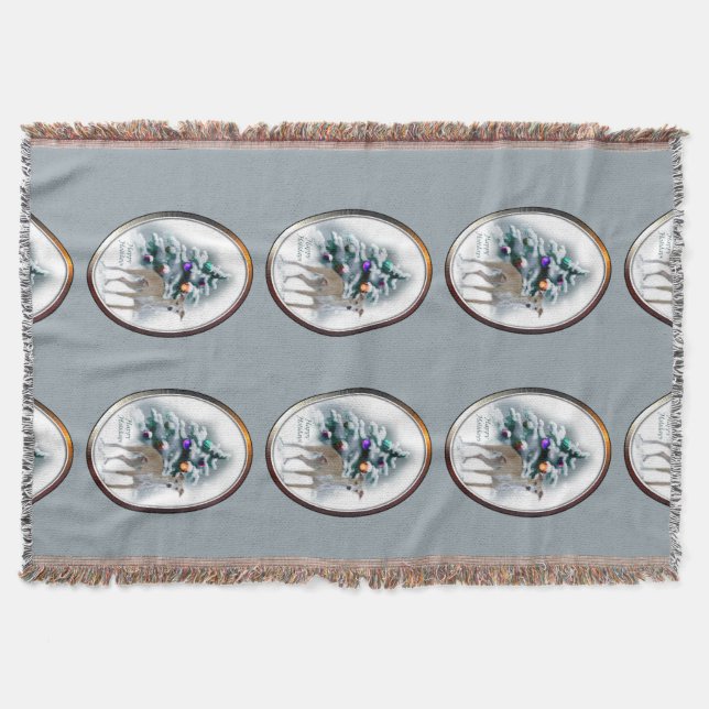 Manta Navidades de Greyhound de Italia (Anverso)