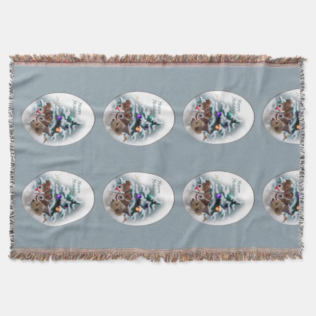 Manta Navidades de Jack Russell Terrier (Anverso)