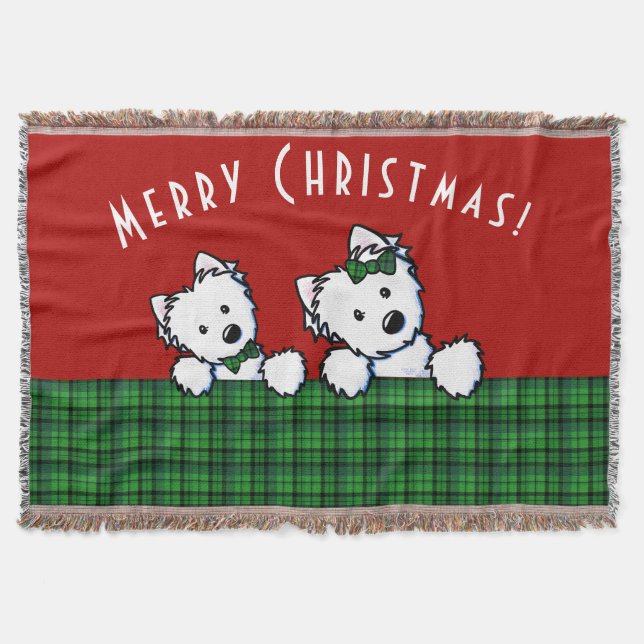 Manta Navidades de KiniArt Westies (Anverso)