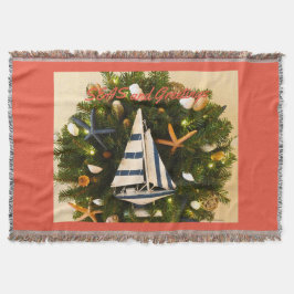 Manta Navidades de la costa tropical "SEAS y saludos"