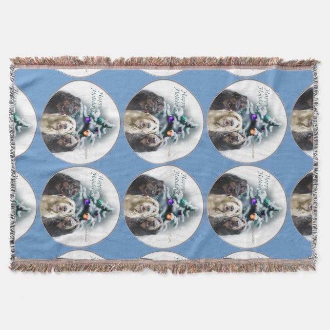 Manta Navidades de Labradoodle (Anverso)