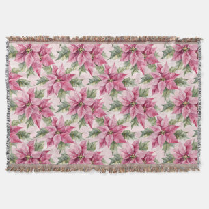 Manta Navidades de las flores de la moda rosa de la poin
