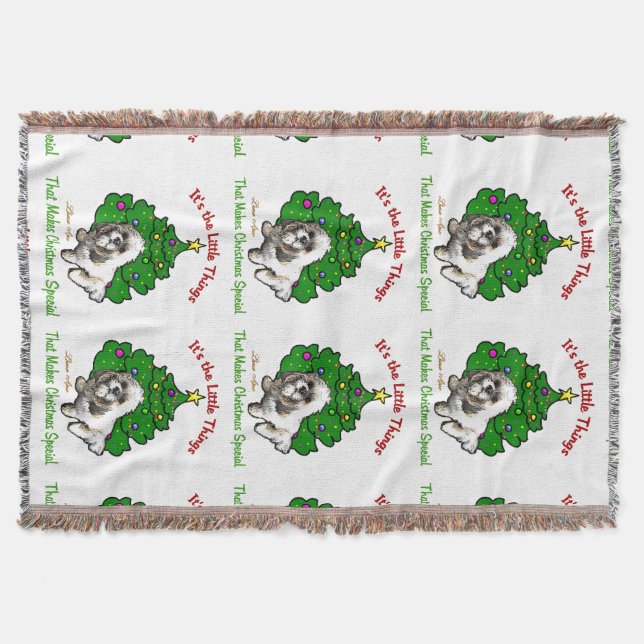 Manta Navidades de Lhasa Apso (Anverso)