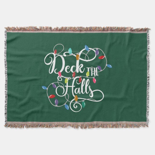 Manta navidades de luces de vacaciones en cubierta de pa (Anverso)