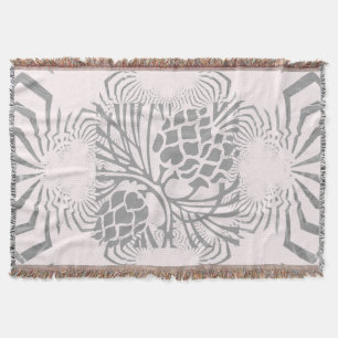 Manta Navidades de nieve adorablemente floral asombrosa