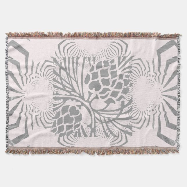 Manta Navidades de nieve adorablemente floral asombrosa (Anverso)