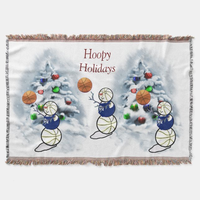 Manta Navidades de Nieve de Baloncesto (Anverso)