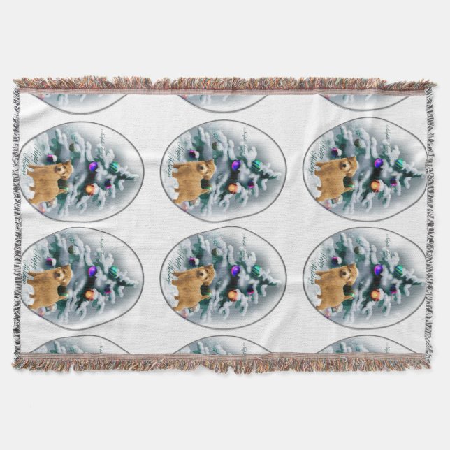 Manta Navidades de Norfolk Terrier (Anverso)