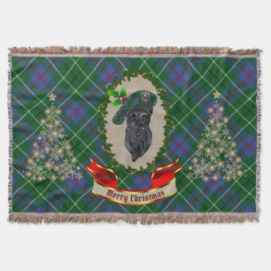 Manta Navidades de perro de Duncan Scottie Throw Blanket