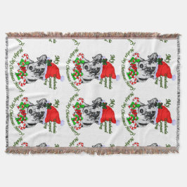 Manta Navidades de Perros del Leopardo de Catahoula