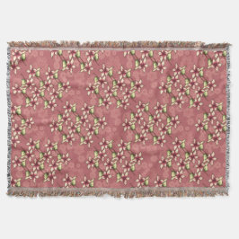 Manta Navidades de Poinsettias Rojas y Copos de Nieve In