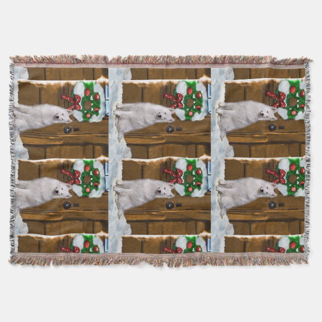 Manta Navidades de Samoyed (Anverso)