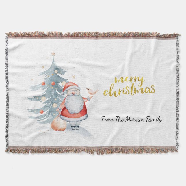 Manta Navidades de Santa Claus Pine Tree (Anverso)
