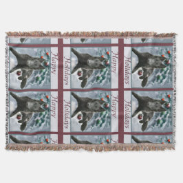 Manta Navidades de Sheepdog de Bélgica