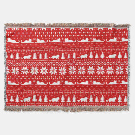 Manta Navidades de siluetas de gato patrón de vacaciones