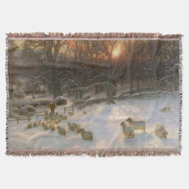 Manta Navidades Debajo De Las Ramas Con Peor Nieve (Anverso)