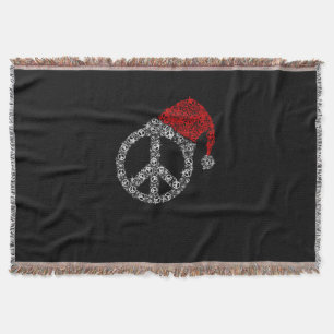 Manta Navidades felices   Símbolo de Hippies Gorra Santa