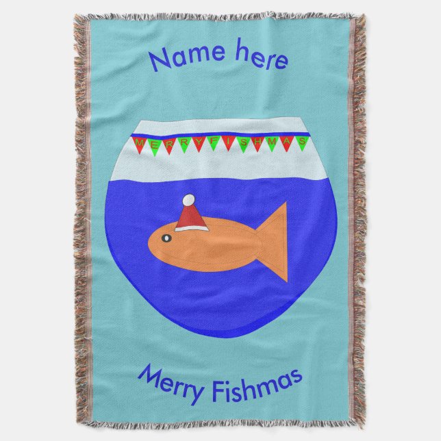 Manta Navidades Fiesta Goldfish Throw Blanket (Frente vertical)