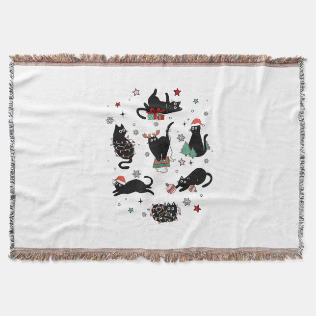 Manta Navidades Gatos Negros (Anverso)