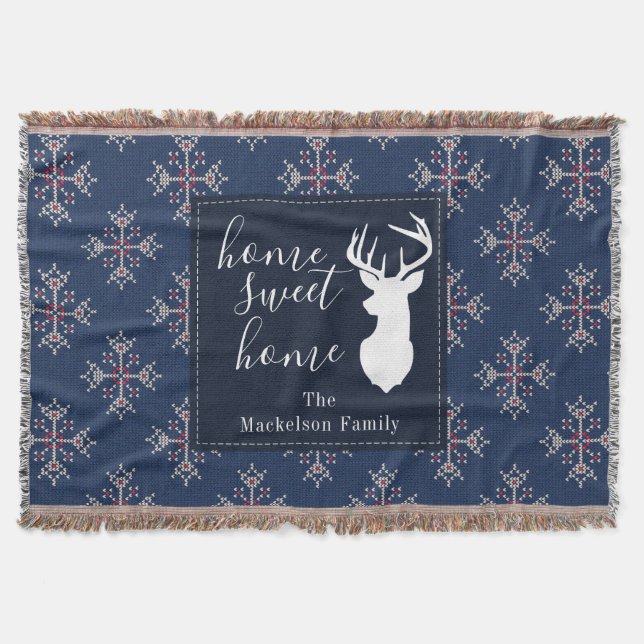 Manta Navidades Knitoronando la armada del patrón suéter (Anverso)