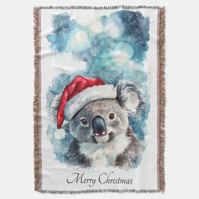 Manta Navidades Koala, personalizable (Frente vertical)