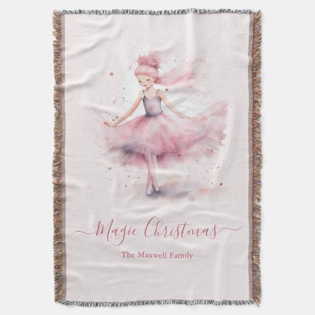 Manta Navidades nutcracker ballerina apellido (Frente vertical)