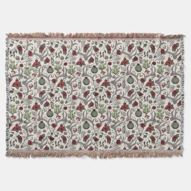 Manta Navidades occidentales cráneos de cráneo de ciervo (Anverso)