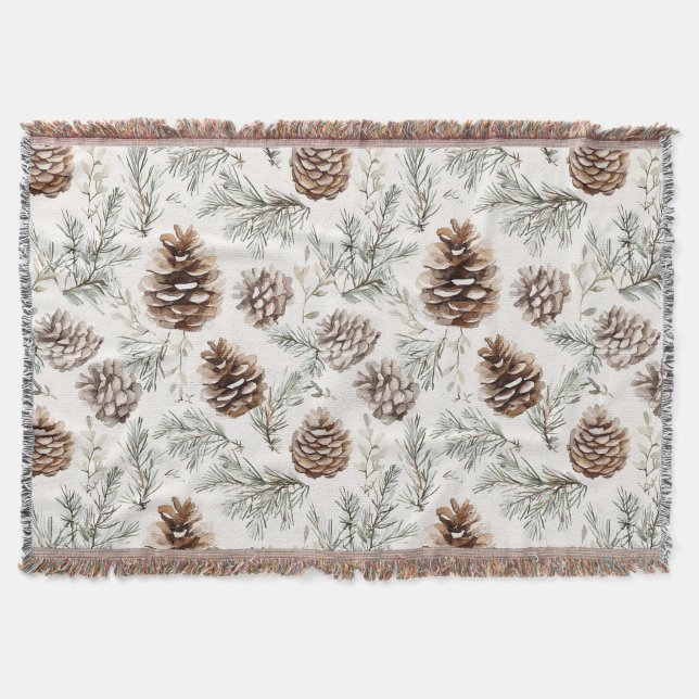 Manta Navidades Pine Cones (Anverso)