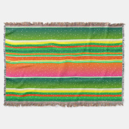 Manta Navidades rojo verde artístico rayas creativas