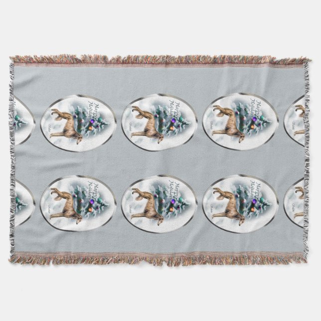 Manta Navidades Saluki (Anverso)