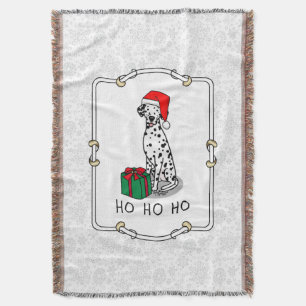 Manta Navidades Santa Hat Dalmatian Dog (negro 1) Divers