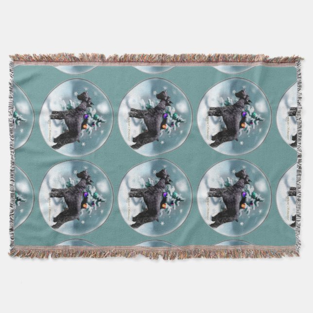 Manta Navidades Schnauzer gigantes (Anverso)